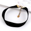 Elegant Black Pure Color Design Short Chain Simple Necklace