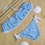 Lovely Multi-color Printing Pattern Decorated Strap Of The Shoulder Bikini