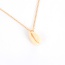 Retro Gold Color Conch Pendent Decorated Long Chain Simple Necklace