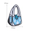 Cute Blue Cartoon 3d Geometric Pattern Decorated Simple Handbag