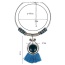 Bohemia Blue Round Shape Gemstone &tassel Decorated Short Chain Jewelry Sets