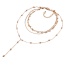 Temperament Gold Color Pearl Decorated Simple Long Chain Neckalce