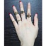 Vintage Gold Color Round Shape Gemstone Decorated Simple Rings(5pcs)