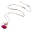 Lovely Multi-color Flower &square Shape Pendant Decorated Simple Long Chain Necklace