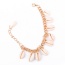 Bohemia Gold Color Shells Tassel Decorated Simple Chain Anklet