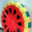 Lovely Red Watermelon Pattern Decorated Tound Shape Swim Ring