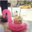 Lovely Pink Swan Shape Design Color Matching Cola Cup Holder