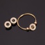 Fashion Gold Color Hollow Out Round Shape Decorated Multi-layer Jewelry Sets (3pcs)