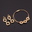 Fashion Gold Color Hollow Out Round Shape Decorated Pure Color Jewelry Sets (3pcs)