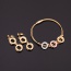 Fashion Gold Color Hollow Out Round Shape Decorated Color Matching Jewelry Sets (3pcs)