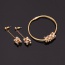 Fashion Gold Color Round Shape Diamond Decorated Irregular Shape Jewelry Sets (3pcs)