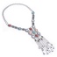 Bohemia Silver Color Round Shape Gemstone Decorated Tassel Body Chain