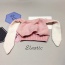 Sweet Pink Bunny Ears Decorated Pure Color Baby Gorro