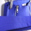 Trendy Sapphire Blue Double Zip Decorated Simple Design Pure Color Shorts