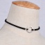 Elegant Silver Color Metal Round Shape Decorated Simple Choker