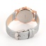 Delicate Silver Color Shimmering Powder Decorated Pure Color Strap Watch
