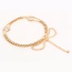 Elegant Gold Color Diamond Decorated Simple Design Hollow Out Waist Chain