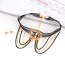 Trendy Black Hollow Out Round Shape Decorated Multi-layer Jewelry Sets