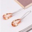 Elegant Black Water Drop Shape Diamond Decorated Simple Earrings