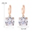 Sweet White+silver Color Square Shape Diamond Decorated Simple Design Earrings