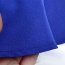 Fashion Sapphire Blue Pure Color Design High-waisted Patchwork Mini Chiffon Fishtail Skirt