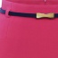 Fashion Plum Red Pure Color Design Irregular Shape Simple Skirt (without The Waistbelt)