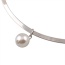 Vintage Silver Color Round Shape Pendant Decorated Pure Color Necklace