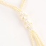 Elegant White Tassel Pendant Decorated Double Layer Necklace
