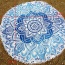Fashion Navy Blue Regular Geometric Pattern Decorated Tassel Yoga Mat&shawl