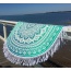 Fashion Blue Regular Geometric Pattern Decorated Tassel Yoga Mat&shawl