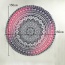 Fashion Purple Geometric Flowe Pattern Decorated Round Shape Shawl