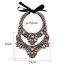 Luxury Champagne Double Layer Geometric Diamond Decorated Short Chain Necklace
