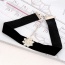 Elegant Black Snowflake Shape Decorated Simple Design Choker
