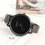 Fashion Black Spiral Lines Decorated Round Shape Dial Plate Design Watch