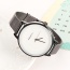 Fashion White Spiral Lines Decorated Round Shape Dial Plate Design Watch
