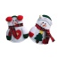 Lovely White Heart Shape&scraf Decorated Christmas Snowman Design Tableware Bag