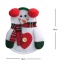 Lovely White Heart Shape&scraf Decorated Christmas Snowman Design Tableware Bag