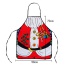 Lovely Red Cartoon Pattern Decorated Color Matching Simple Apron