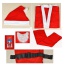 Lovely Red Square Shape Hasp Decorated Color Matching Santa Claus Clothes (5pcs)