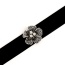 Elegant Black Flower Shape Decorated Simple Design Choker