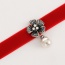 Elegant Red Flower&pearl Shape Decorated Simple Choker