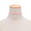 Fashion Pink Pearl Pendant Decorated Pure Color Simple Choker