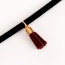 Fashion Red Tassel Pendant Decorated Short Chain Simple Choker