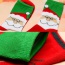 Fashion Red+green Father Christmas Pattern Decorated Simple Sock