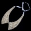 Elegant White Paillette Decorated Short Chain Collar Necklace
