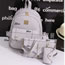 Cute Gray Rivet&buckle Decorated Pure Color Bag Sets(4pcs)