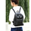 Fashion Black Zipper Pendant Decorated Simple Pure Color Backpack
