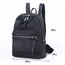 Fashion Black Zipper Pendant Decorated Simple Pure Color Backpack