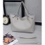 Vintage Light Gray Pure Color Decorated Simple Bag Sets(2pcs)