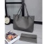 Vintage Dar Gray Pure Color Decorated Simple Bag Sets(2pcs)